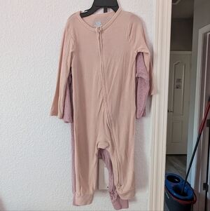 cloud island Blush Pink Zipper Footed One-Piece